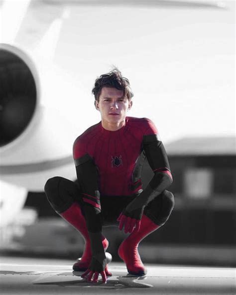 Tom Holland In His Far From Home Suit Tom Holland Spiderman