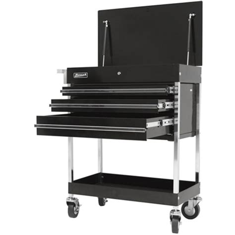 Homak Bk05500200 34 Inch Professional 3 Drawer Service Cart Black