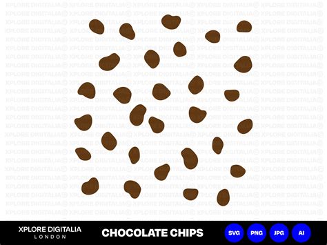 Chocolate Chips Vector Art Instant Digital Download Svg Etsy