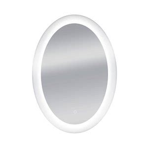 24 inches high x 24 inches wide x 2 inches deep. Dyconn Royal LED Wall-Mounted Backlit Vanity Mirror - Oval ...