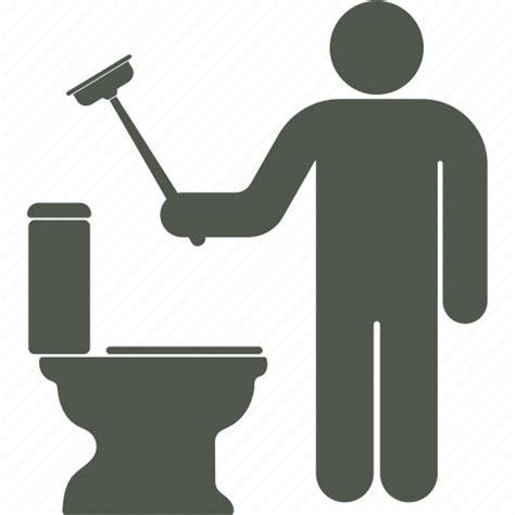 Plumber Service Toilet Bowl Workman Icon Download On Iconfinder