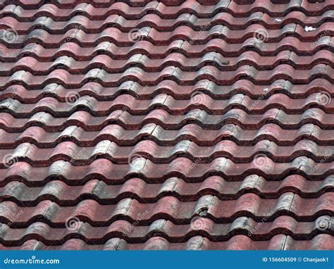 Roofing Texture Red Corrugated Tile Element Of Roof Royalty Free