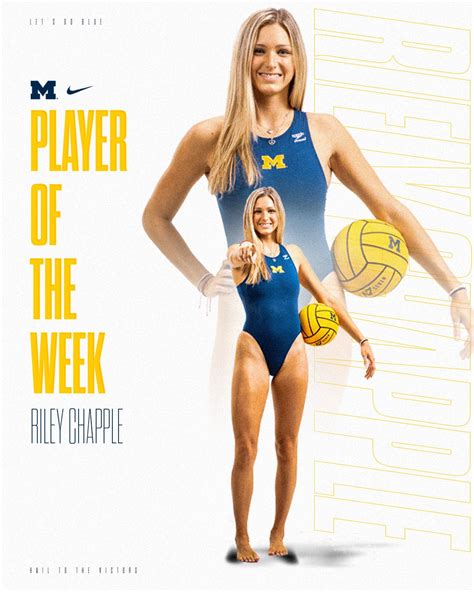 Michigan Water Polo On Twitter This Week S Player Of The Week Goes To Freshman Riley Chapple