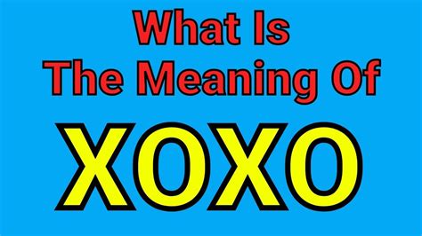 meaning of xoxo xoxo english vocabulary most common words in english youtube