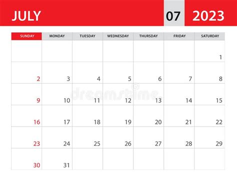 July 2023 Calendar Printable Calendar 2023 Planner 2023 Design Desk