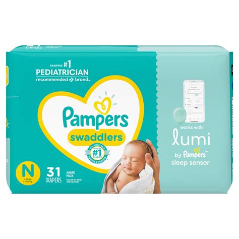 Pampers Lumi Swaddlers Jumbo Pack Diapers Size Newborn 31 Ct Shipt