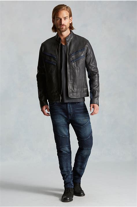 True Religion Leather Racer Mens Jacket In Black For Men Lyst