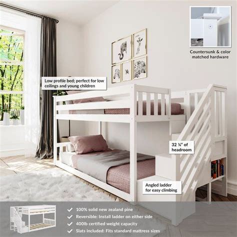 A bunk bed is a stack of two or more beds. Cantu Kids Chaise Lounge in 2020 | Twin bunk beds, Bunk ...