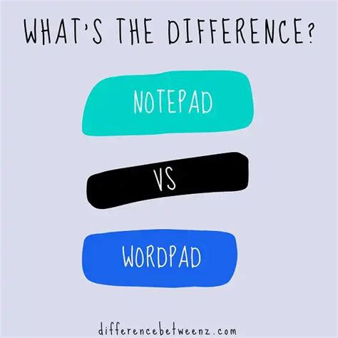Difference Between Notepad And Wordpad Difference Betweenz