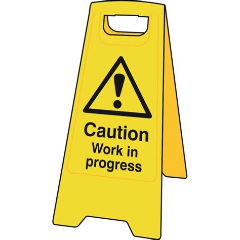 Caution Work In Progress Floor Sign Stand 4715 Ese Direct