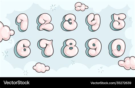 Numbers Bubble Set Royalty Free Vector Image Vectorstock