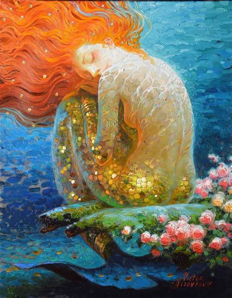 Vintage Mermaid Painting At PaintingValley Com Explore Collection Of