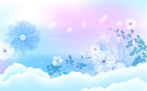 Blue Flowers Hd Desktop Wallpaper Widescreen High Definition Light