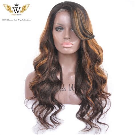 6a 150 Density Human Hair Full Remi Lace Wig With Baby Hairs Highlight