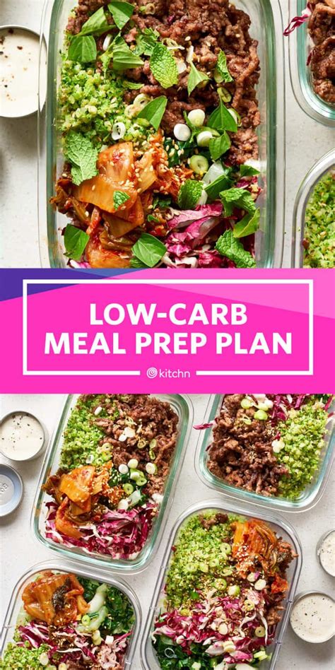Meal Prep Plan A Week Of Easy Low Carb Meals Kitchn Fitness Meal