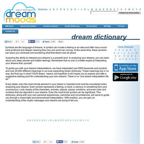 Dream Moods A Z Dream Dictionary Pearltrees