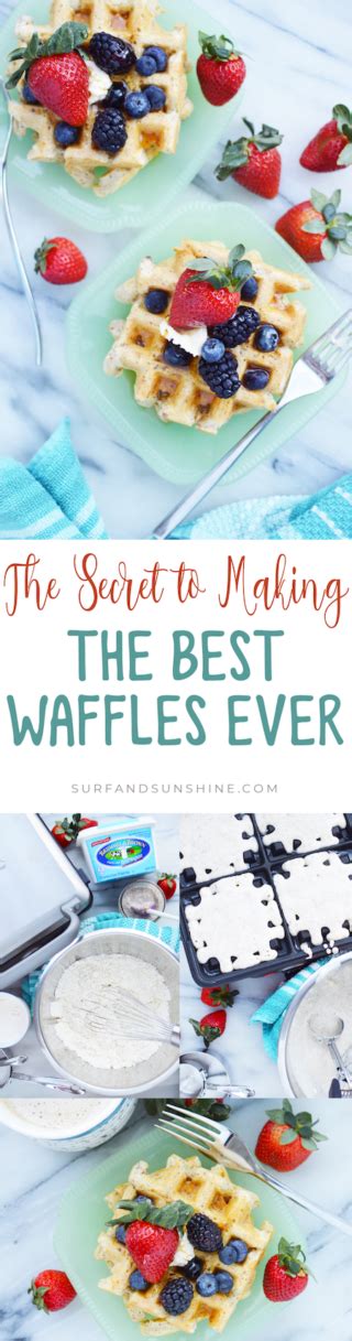 The Secret To The Best Homemade Waffle Recipe Ever Surf And Sunshine