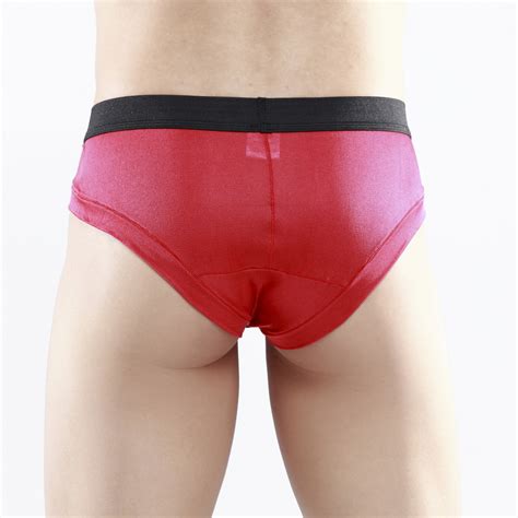 Sexy Men S Silk Knitted Underwear Low Rise Pouch Briefs Size S M L XL