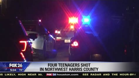 four teenagers shot in northwest harris county