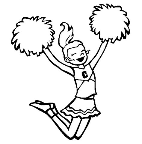 Desenho De Menina Cheerleader Para Colorir Tudodesenhos