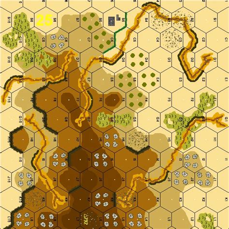 Homemade Wargame Asl Mapboard 25 Advanced Squad Leader Geomorphic