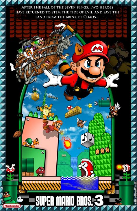 Super Mario Bros 3 Poster Etsy Uk