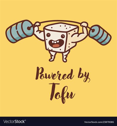 Cute Funny Tofu Character Royalty Free Vector Image