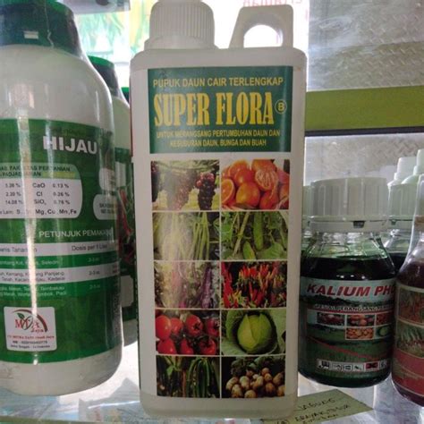 Jual Pupuk Daun Cair Terlengkap SUPER FLORA Netto 1L Shopee Indonesia