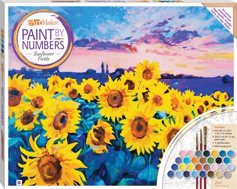 Paint By Numbers Canvas Sunflower Fields Paint By Numbers Art