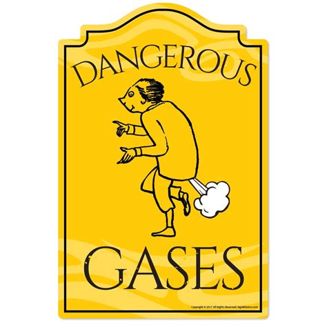 Dangerous Gases Novelty Sign Indooroutdoor Funny Home Décor For