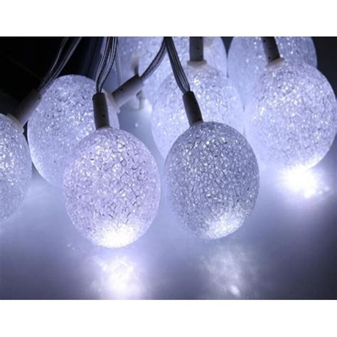 23 Ft 9 Led Globe String Lights Solar Powered Snowball String Lights