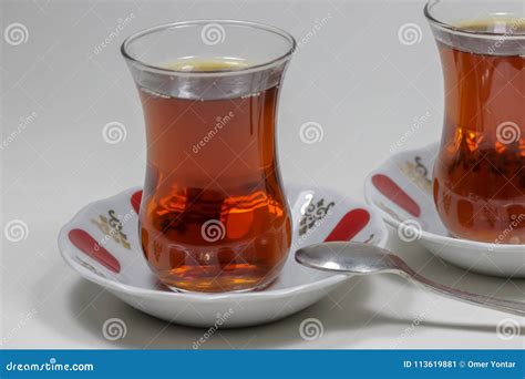 Traditional Turkish Tea Isolated Stock Image Image Of Ceylon Crushed