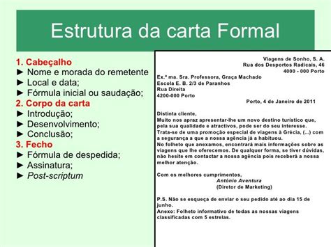 Exemplos De Cartas Formais Em Portugues Novo Exemplo