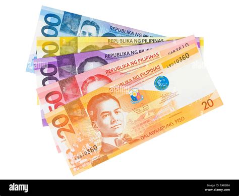 Philippine Banknotes In Various Denominations Stock Photo Alamy