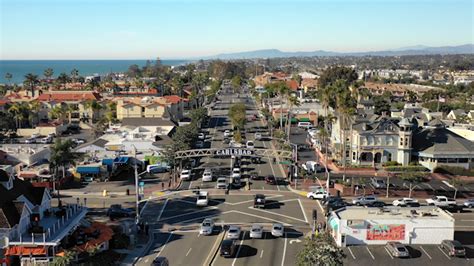 Flying North Above Downtown Carlsbad Drone Video Spearhead Media
