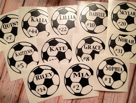 Personalized Soccer Decal Custom Car Decal