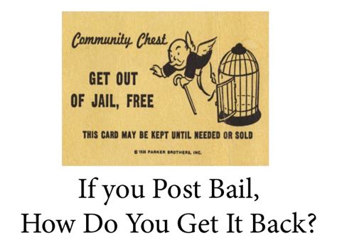 Do you get bond money back from bail bondsman. If you post bail how do you get your money back?