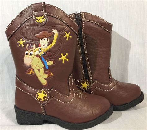 Toy Story Woody Cowboy Boots Andy Bullseye Toddler Childs Size 6 New