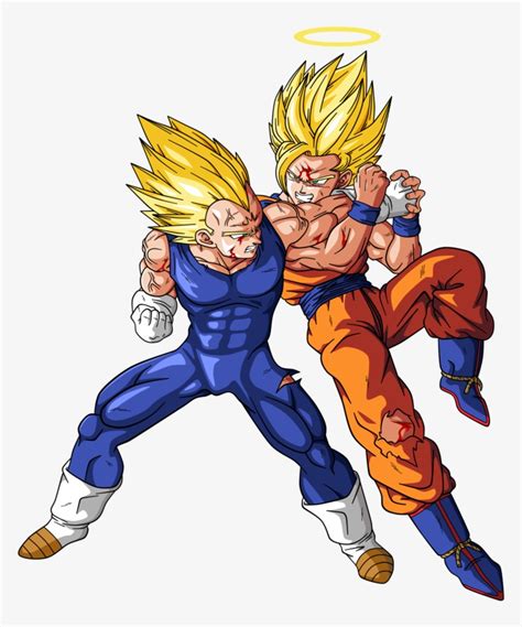 Goku Vs Majin Vegeta By Bardocksonic Dragon Ball Z Goku Vegeta