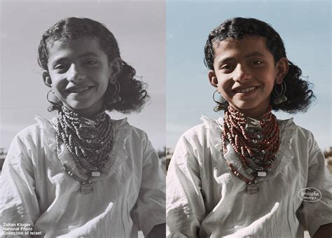 Photograph Of A Habbani Jewish Girl Colorized By Louisshamurel On
