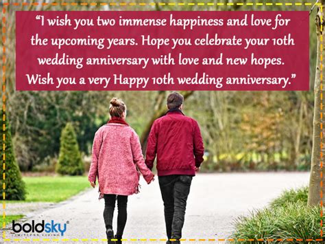Quotes Wishes And Images For 10th Wedding Anniversary