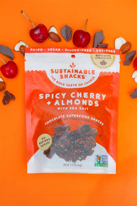 Spicy Cherry Almonds Cherry Almond Soy Free Chocolate Superfood Snack