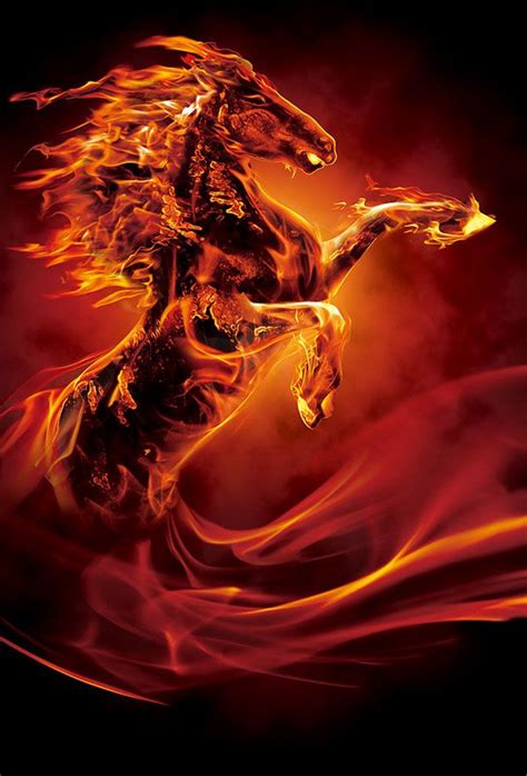 Fire Horse On Behance Fire Horse Horse Wallpaper Flame Art