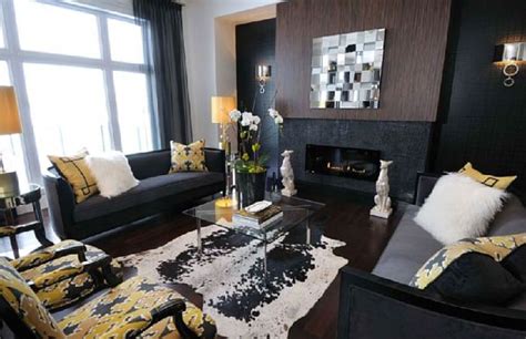Home Decorating Trends With Dark Colors And Yellow Accent Yellow
