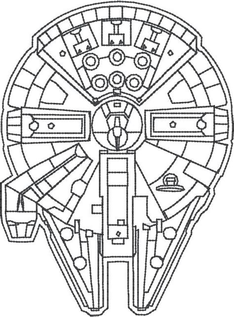 Millenium Falcon 4x4 Machine Embroidery Design Etsy Star Wars