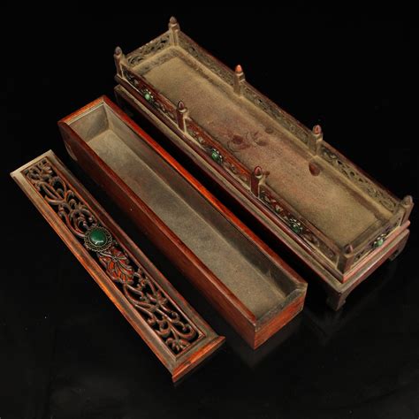 Chinas Ancient Wooden Box Pure Hand Carved Inlaid With Etsy