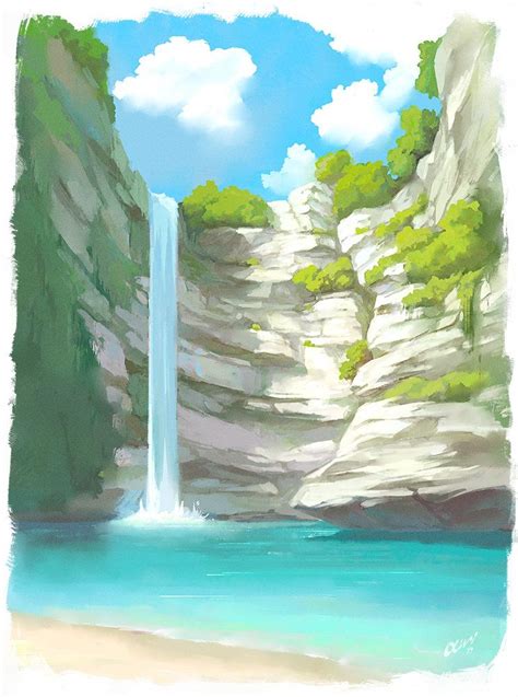 Waterfall Olivi Art On Artstation At