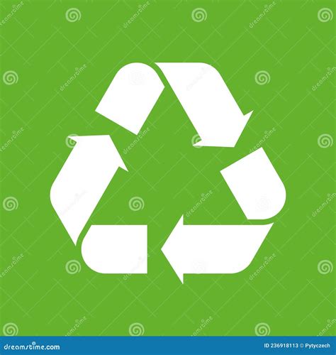 Simple Flat Universal Recycling Symbol Stock Vector Illustration Of