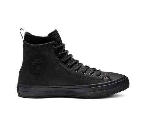 Converse Chuck Taylor All Star Waterproof Leather High Top In Black For