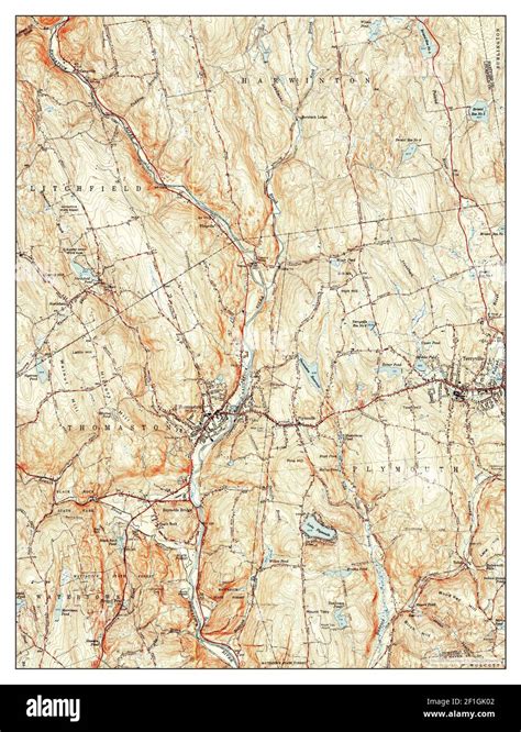 Thomaston Connecticut Map 1951 131680 United States Of America By